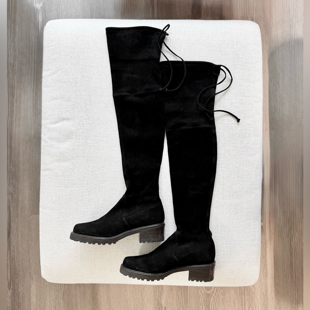 Stuart Weitzman Vanland Boots in Black Suede Size 6